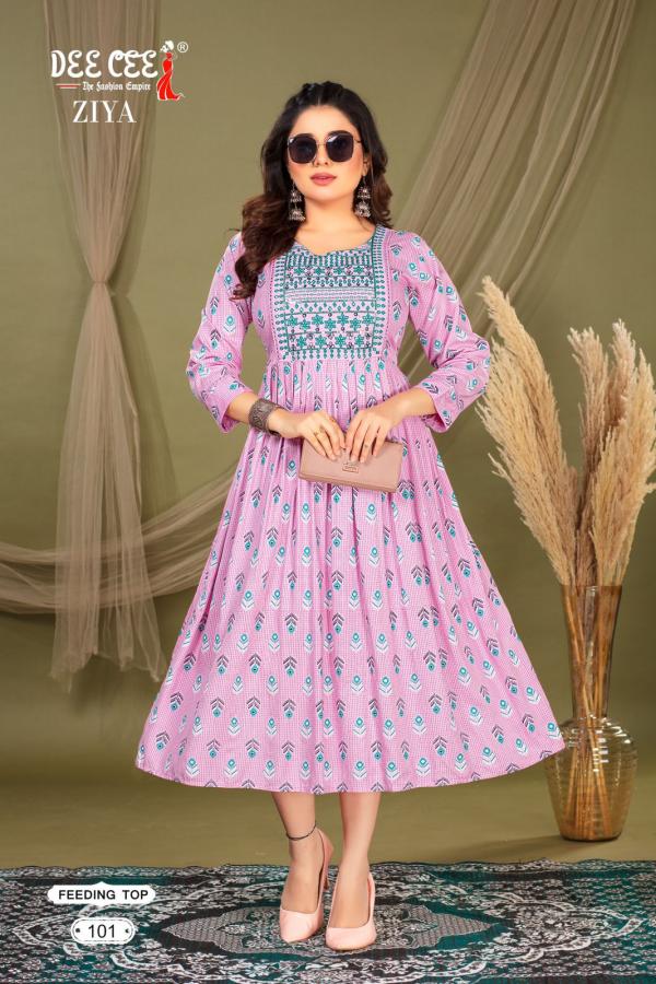 Deecee Ziyaa Rayon Printed Kurti Collection